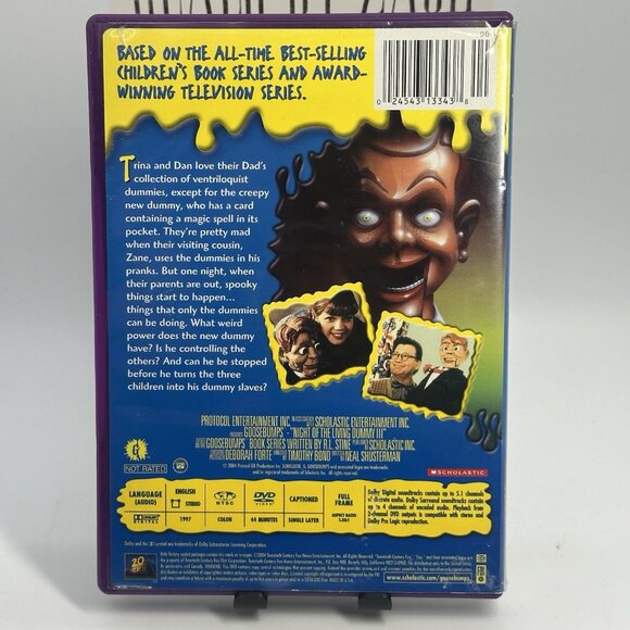 Goosebumps - Night of the Living Dummy III, DVD Horror Scholastic RARE OOP 2004 - Picture 2 of 9